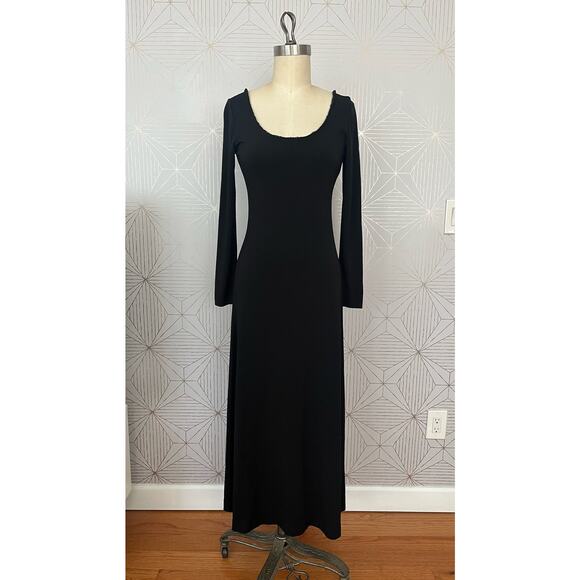 Isaac Mizrahi Black Maxi Goth Witch Dress Whimsigoth Dark Romance Small NWT $210 - Picture 6 of 14